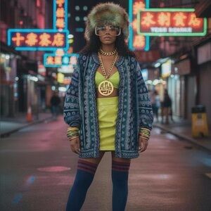 100% Pure Wool Chunky Knit Cardigan Sweater VTG 90S Coogie style Cottagecore M